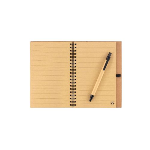 Cork notebook with ballpoint pen recycled cardboard - Image 2