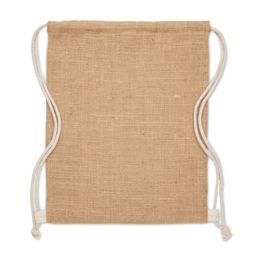 Jute backpack with drawstring - Image 2