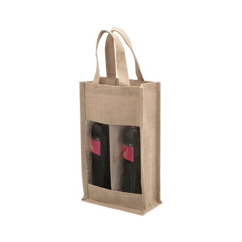 Double wine bag with window - Image 1