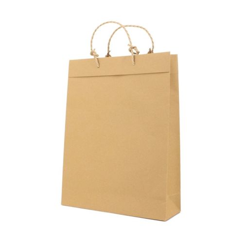 Recycled paper bag | Kraft | 20 x 26 x 8 cm - Image 1