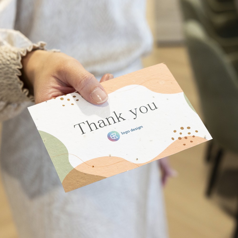 Printed seed paper as sustainable gift for public institutions