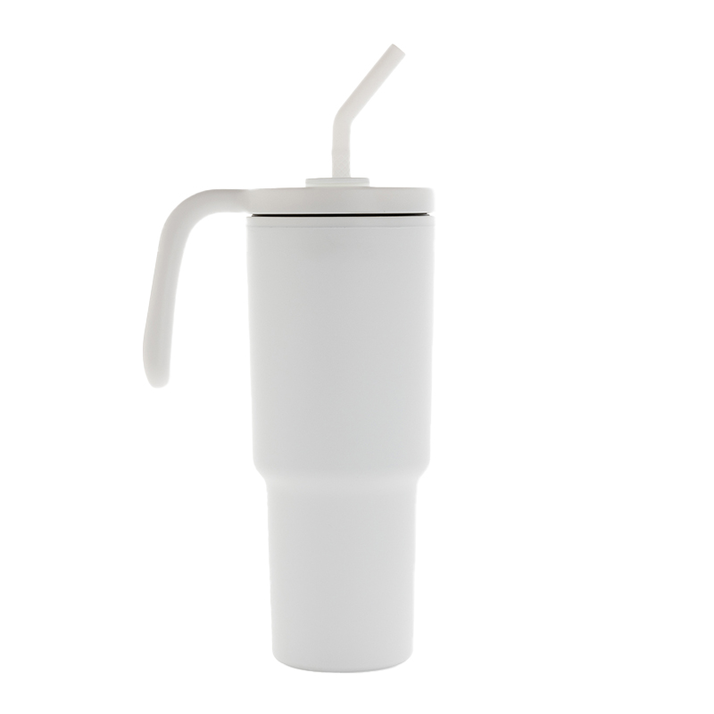 Tumbler with straw and handle - Image 2