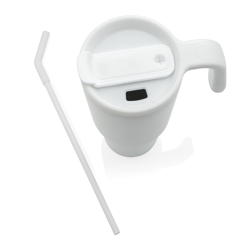 Tumbler with straw and handle - Image 4