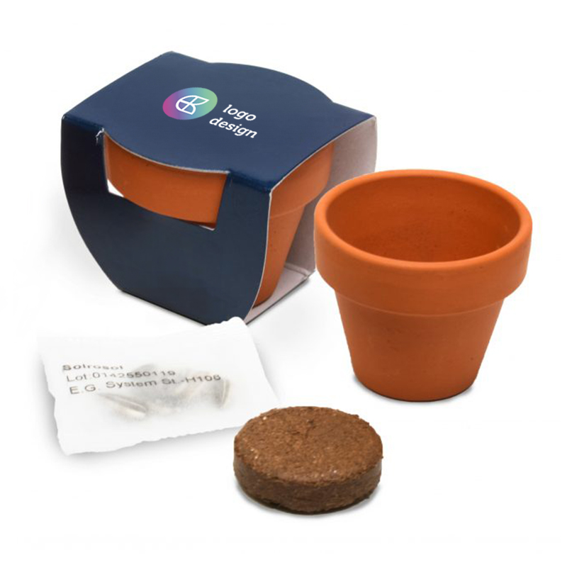Flower pot with own wrapper