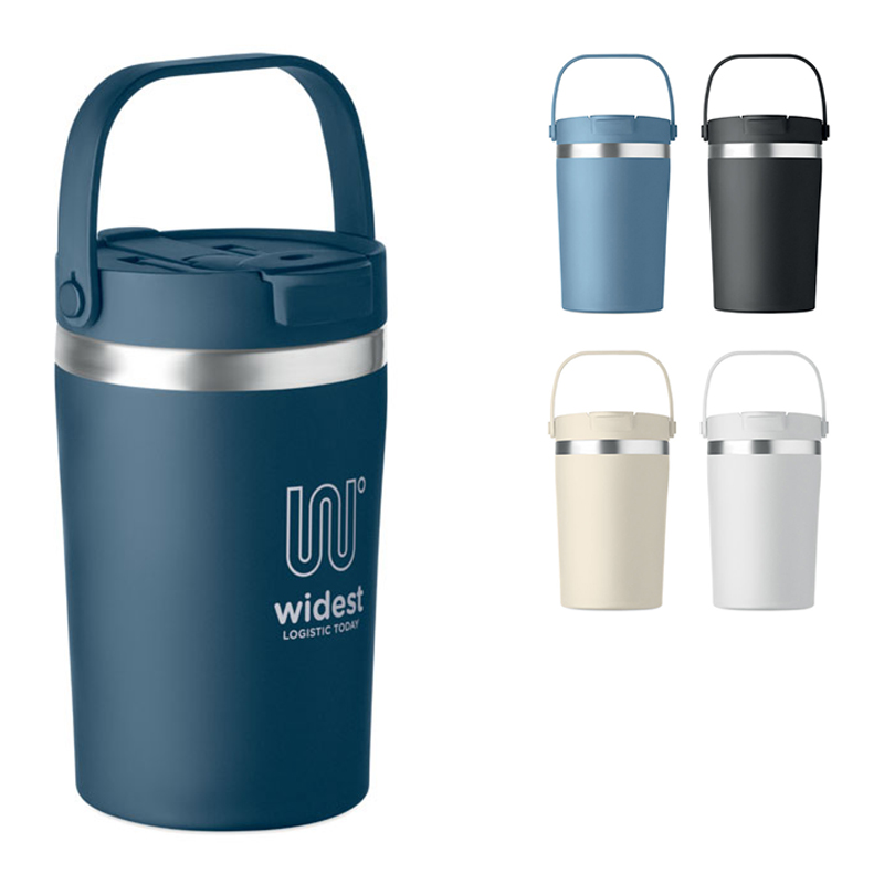 Double-Walled Tumbler with Straw