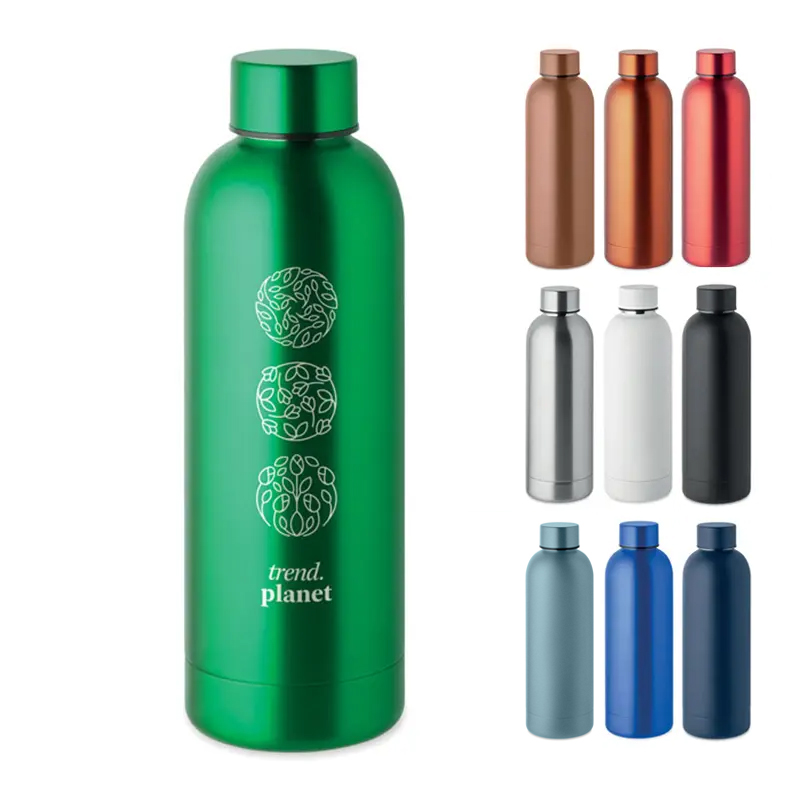Double-walled bottle recycled steel