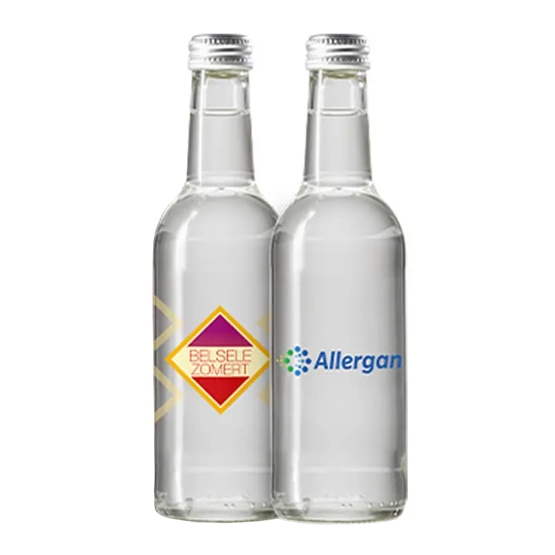 Glass bottle 330 ml with water