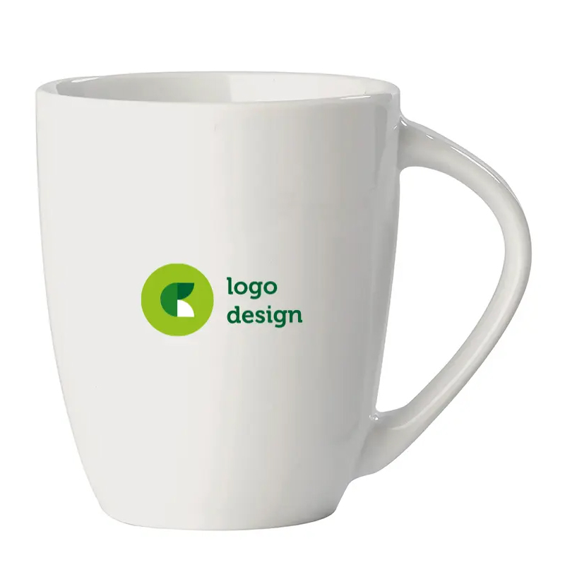 Conical porcelain mug