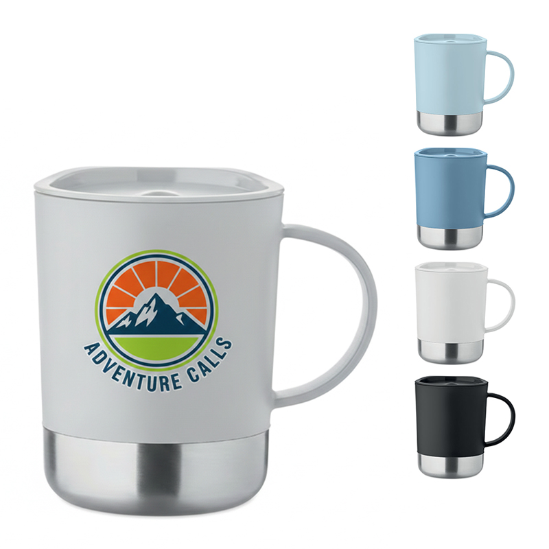 PP mug with sliding lid