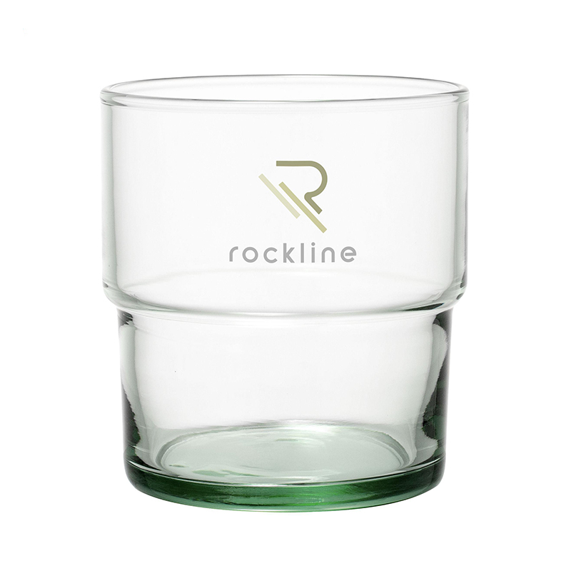 Rebottled stackable drinking glass