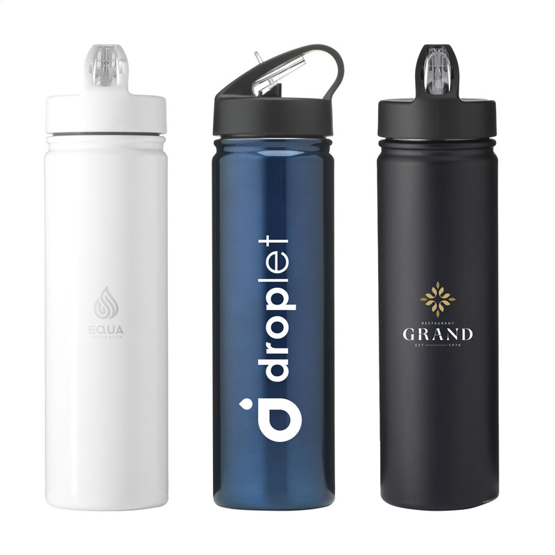 Stainless steel water bottle with sports cap