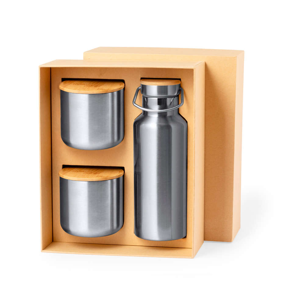 Thermos bottle with cups | Eco gift