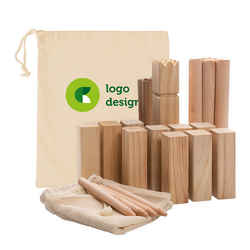 Wooden kubb set | Eco promotional gift - Greengiving.eu