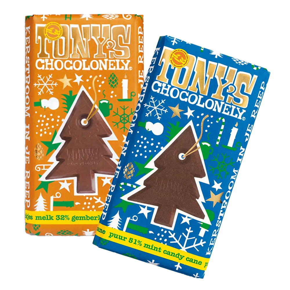 Tony's Chocolonely Christmas bar