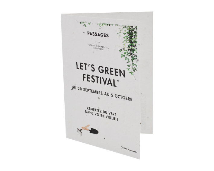 A5 seed paper card