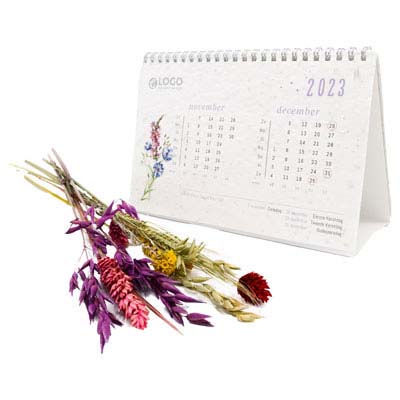 Seed paper desk calendar