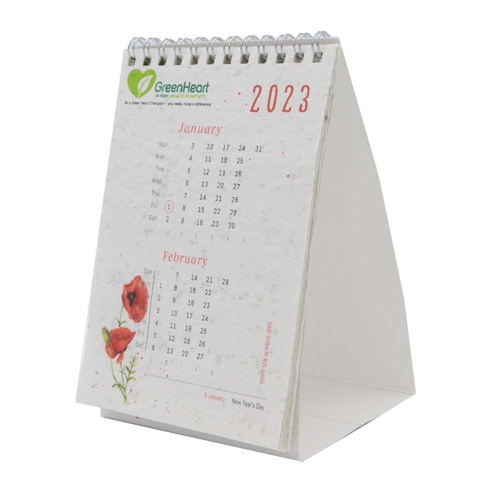 Seed paper calendar A6