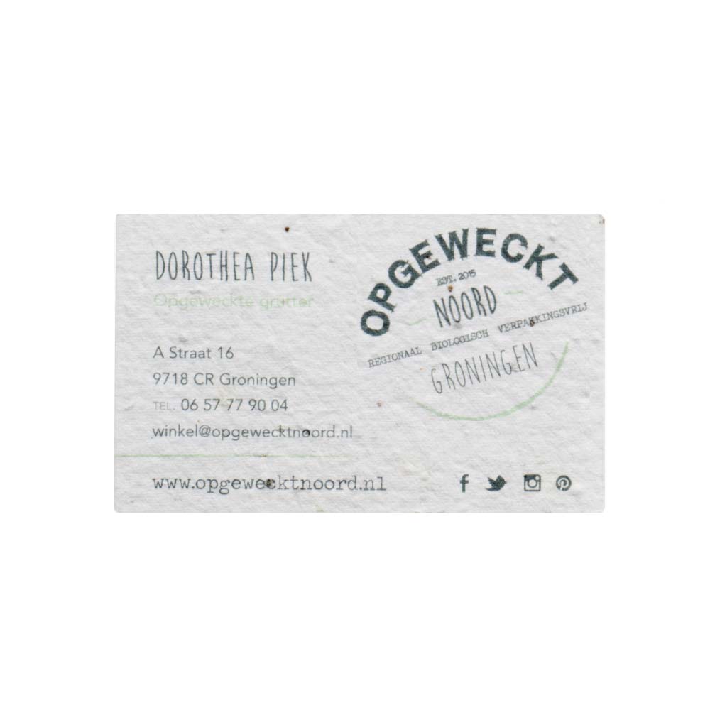 Seed paper business cards