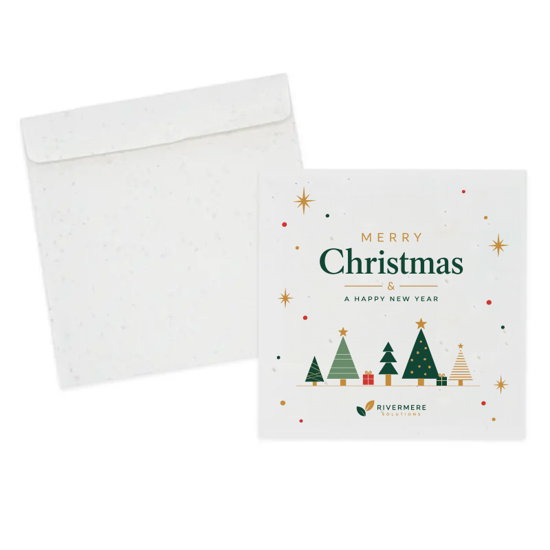Seed paper Christmas card 21 x 21 cm