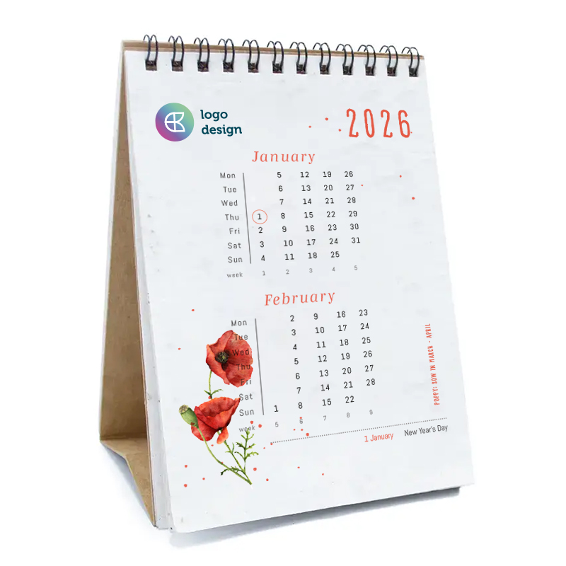 Seed paper calendar A6