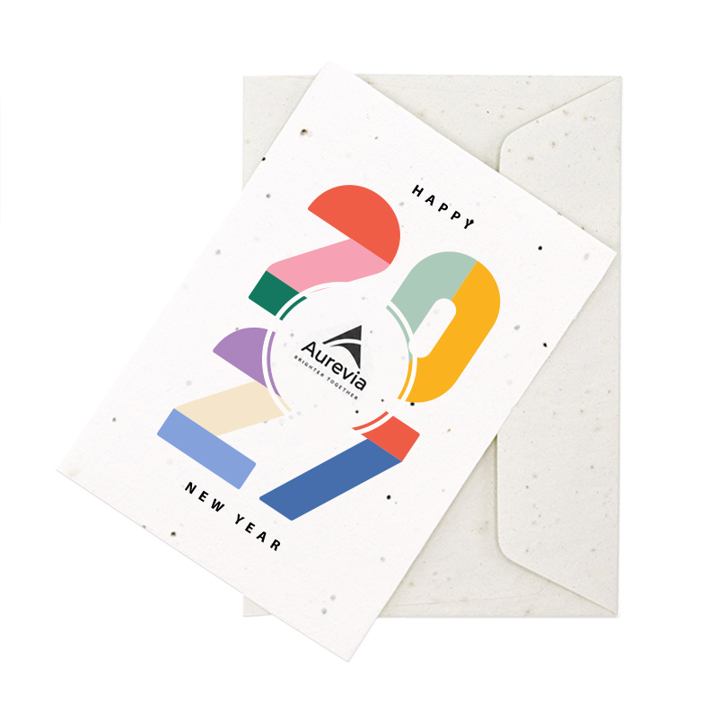 Christmas card seed paper A6