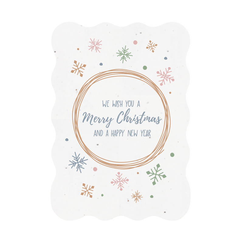 Seed paper card A5 wavy edge | Christmas