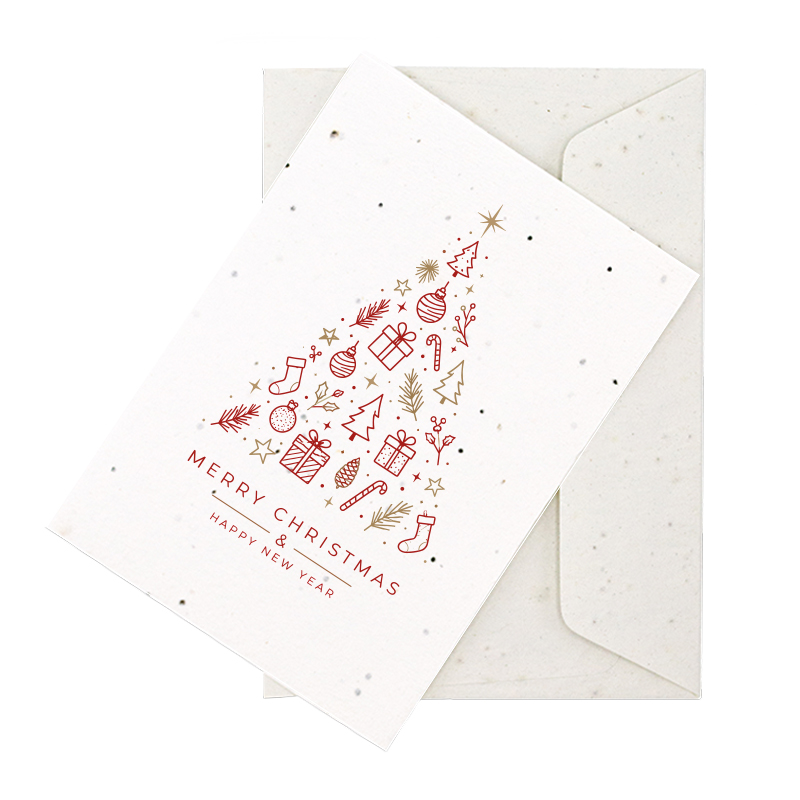Christmas card seed paper A5
