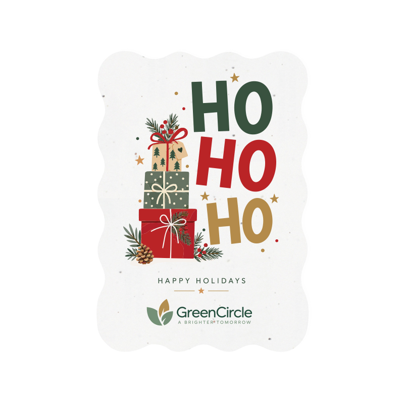 Seed paper card A6 wavy edge | Christmas