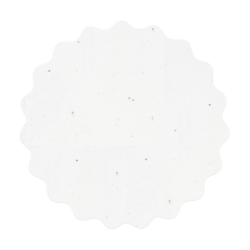 Round seed paper card A5 wavy edge | Christmas - Image 2