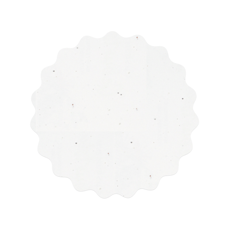 Round seed paper card A6 wavy edge | 200 gsm - Image 2