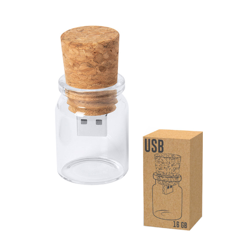 Cork USB in glass jar | Eco gift