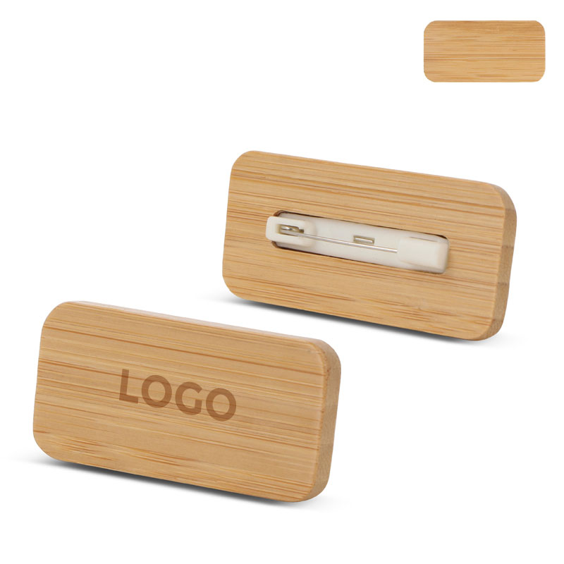 Bamboo badge | Eco promotional gift