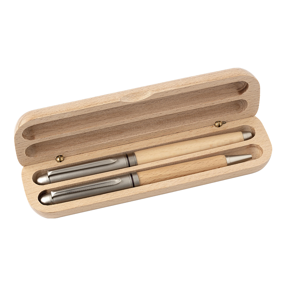 Beechwood pen set - Image 3
