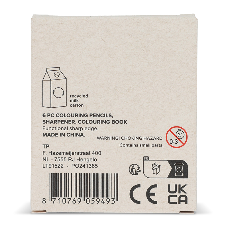 8-piece colouring set in milk carton box - Image 2