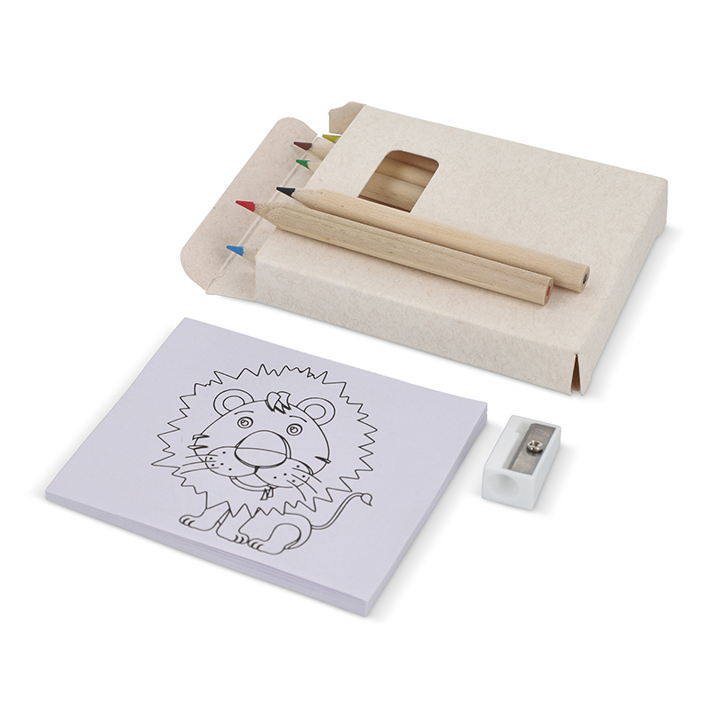 8-piece colouring set in milk carton box - Image 3