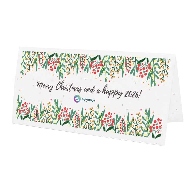 Seed paper Christmas card folded