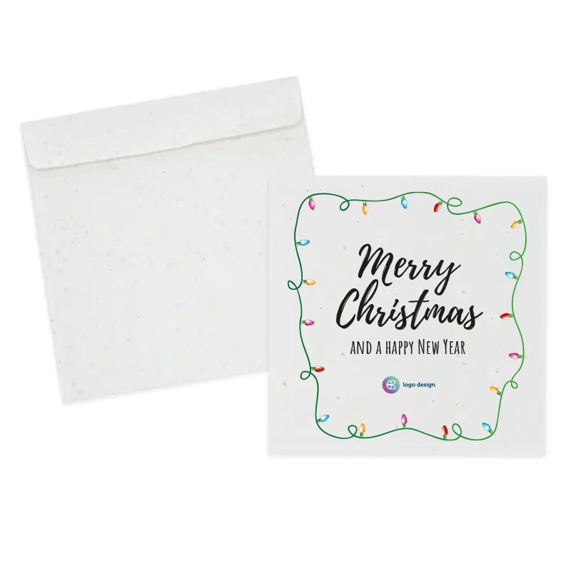 Seed paper Christmas card 21 x 21 cm