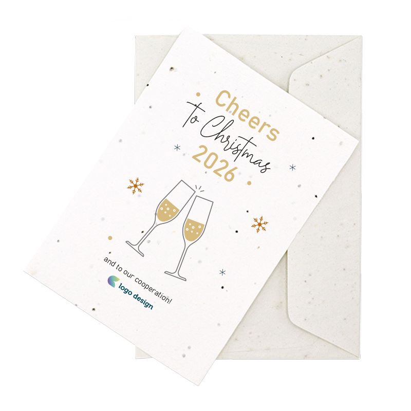 Christmas card seed paper A5