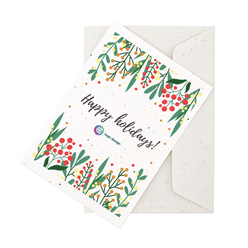 Christmas card seed paper A6