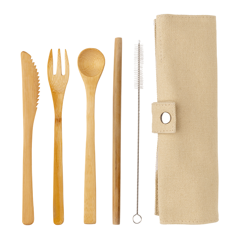 Bamboo cutlery set - Image 5