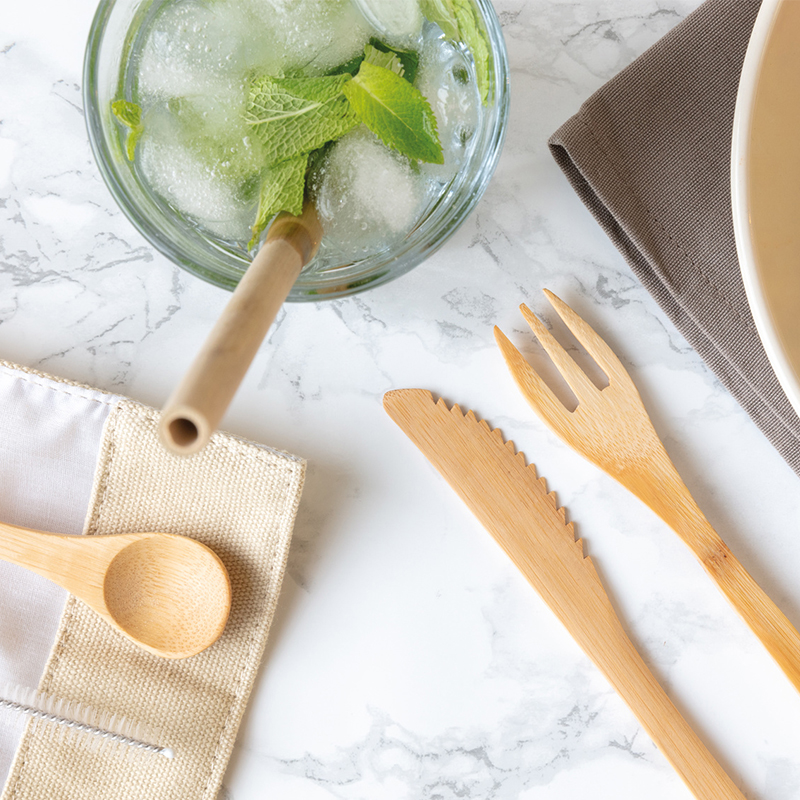 Bamboo cutlery set - Image 4