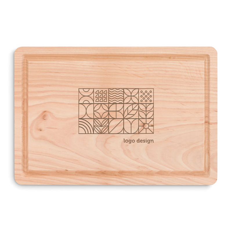 Chopping board with groove