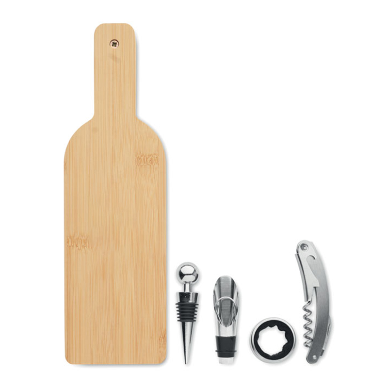 Wine set in bamboo box - Image 4