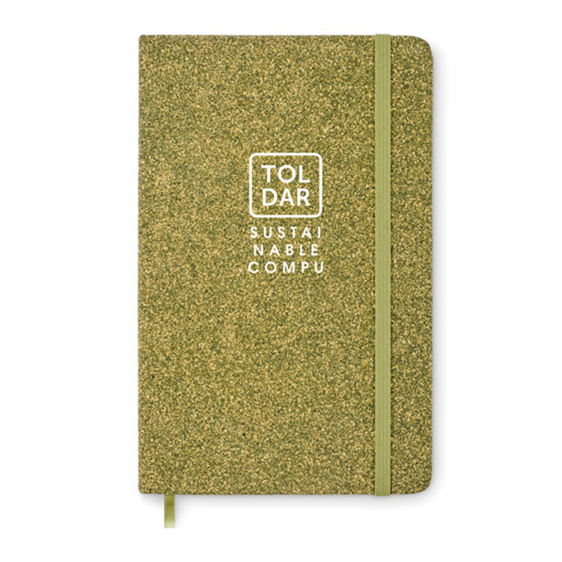 A5 notebook with elastic closure