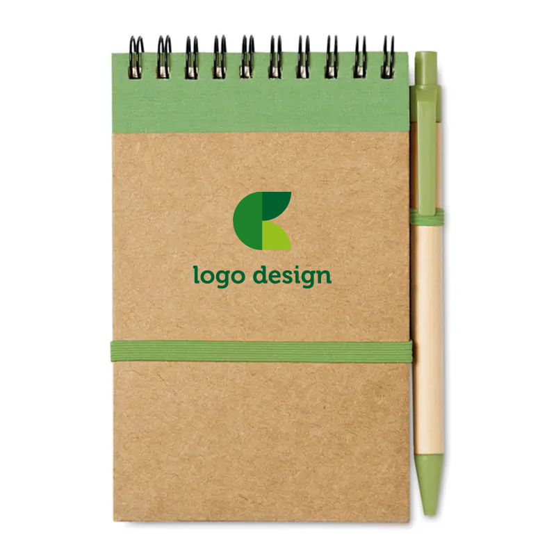 Eco notebook with pen
