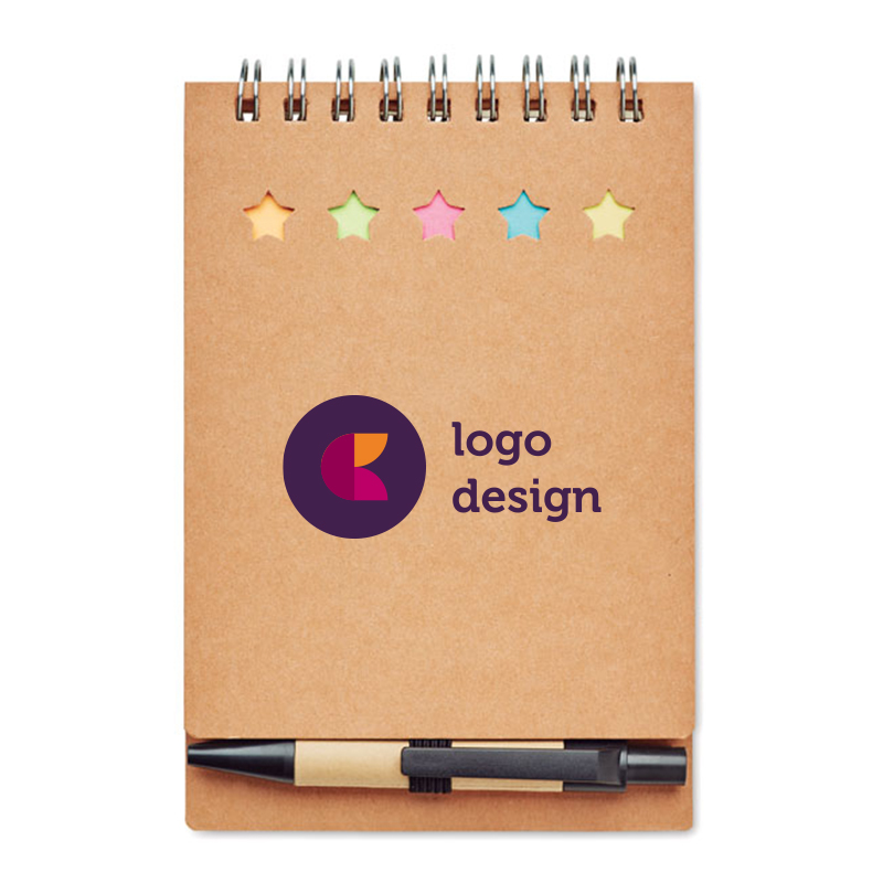 Recycled notebook with notepad