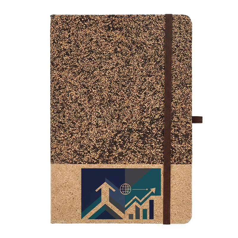 Notebook cork and coffee grounds