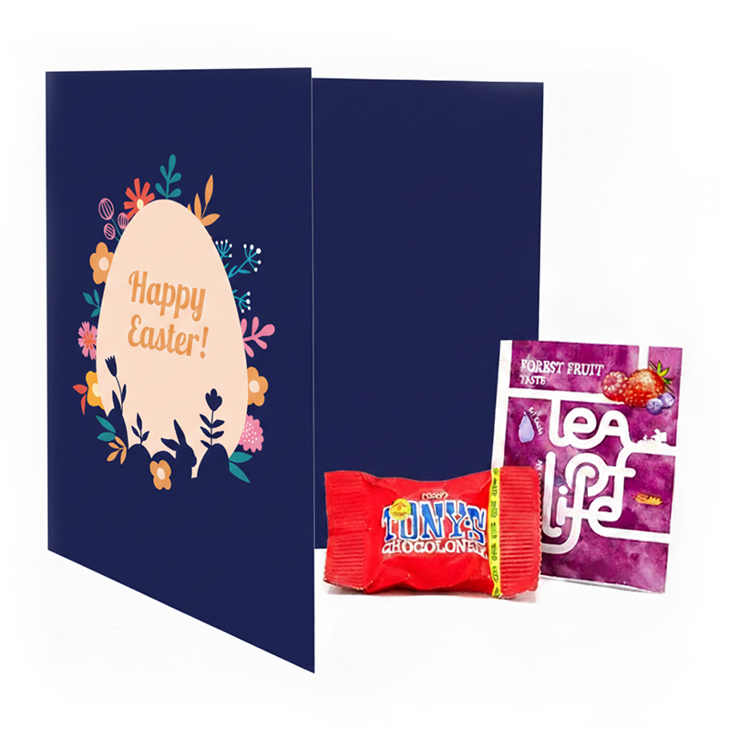 Easter card with Tiny Tony and tea bag