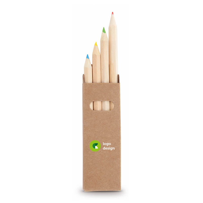 Wooden pencils in a box