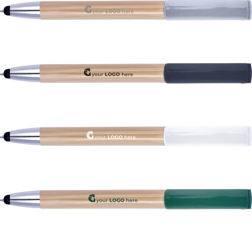 Bamboo ballpoint pen 2-in-1 - Image 1